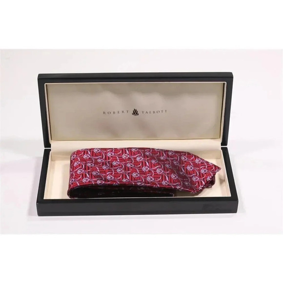 Robert Talbott VII Seven Fold 2/40 Red Silk Tie With Luxurious Display Box - Picture 1 of 8